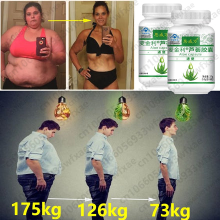 60Pcs Weight Loss Pill Burn Fat Fast Slimming Aloe Vera Detox Capsules Beauty Health Weight Lose Products Cellulite Diet Pills