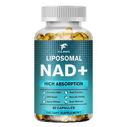 Liposomal Pure NAD + Supplement 1000mg, Highest NAD Pontcy High Absorption Energy & DNA Repair Anti-Aging 120 Capsules
