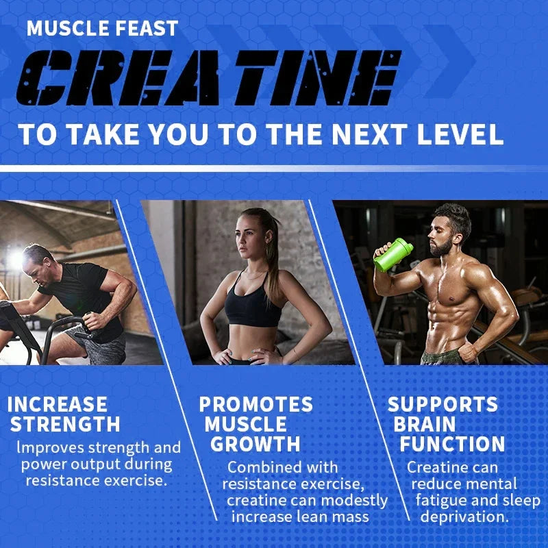 Creatine Monohydrate - 3,000 Mg Per Serving, Pre-workout Creatine To Help Build Muscle, Enhance Energy and Performance