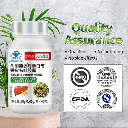 Liver Cleanse Detox Supplements Salvia Miltiorrhiza Capsules CFDA Approve Dendrobium Fatty Liver Cleaning Detoxification Pills