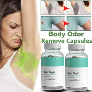 Body Deodorizing Supplement Natural Internal Odor Control Pills Chlorophyll Capsules for Skin, Breath, and Gut Health