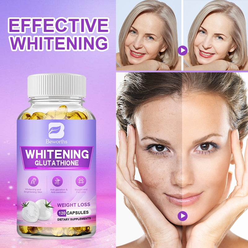 BEWORTHS Vegan Whitening Capsules Prevent Melanin Precipitation Effectively Remove Freckles Brighten Skin Glutathione Supplement