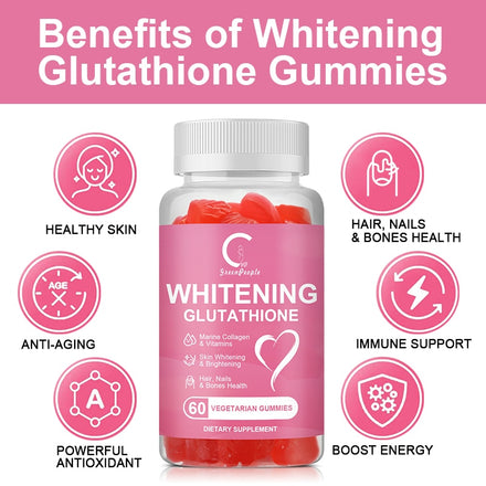 Greenpeople Glutathione Skin Whitening Gummy Beauty Health Antioxidant Food Supplement Proteins for Muscle Mass Free Shipping