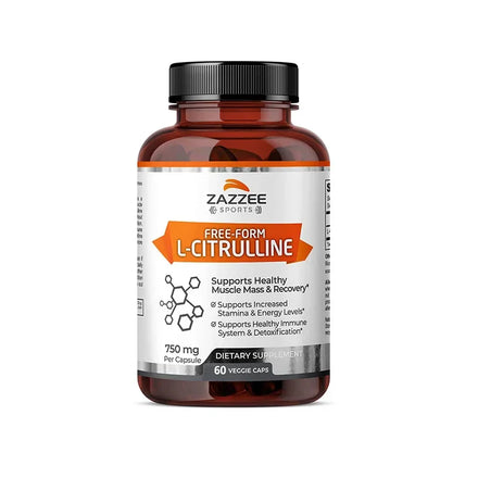 Supplement with L-Citrulline - Healthy Muscle Building, Energy, Strength, Immune System Support -120 Capsules Dietary Supplement