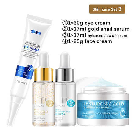 Snail Collagen Face Cream 24K Gold Serum Eye Cream Anti Aging Beauty Facial Skin Care Set Whitening Day Cream Skincare Produtc