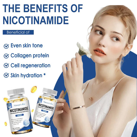 NATURE'S LIVE Nicotinamide Resveratrol 500MG, Anti-aging NAD Supplement 120/240/480 Capsules