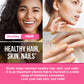 Mulittea Collagen Gummies Biotin for Hair Growth Whitening Skin Care Health Nails &Anti Aging Vitamins C E Dietary Supplement