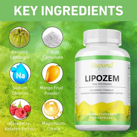 Lipozem Supplement - Digestive Health, Appetite Suppression, Metabolism, Fat Burning, Body Shaping