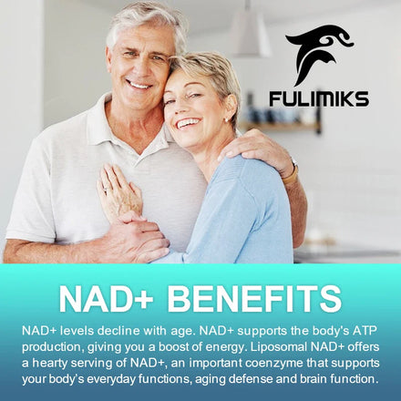 Liposomal Pure NAD + Supplement 1000mg, Highest NAD Pontcy High Absorption Energy & DNA Repair Anti-Aging 120 Capsules