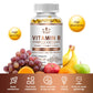 B-Complex Vitamin Supplements (B1 B2 B3 B5 B6 B12 Folic Acid&Biotin) Relieve Stress Improve Immunity System Strong Bones &Teeth