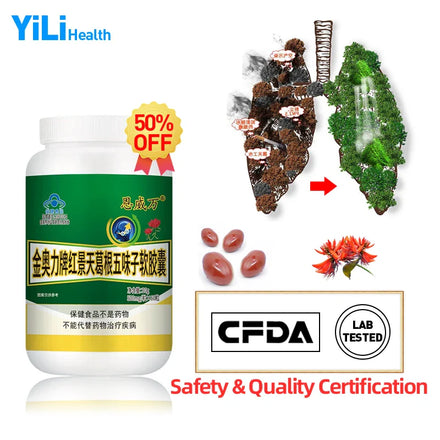 Lung Capsules Asthma Mucus Respiratory System Rhodiola Pueraria Mirifica Schisandra Chinensis Supplements