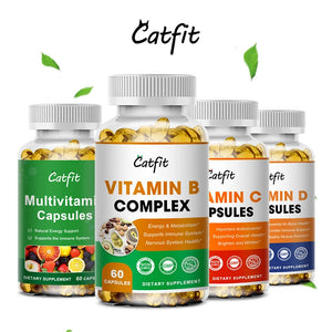 Catfit Multivitamin Capsules Men Vitamin Nutrition Dietary Supplement Immune Digestive Bone Health Skincare Beauty Free Shipping in Pakistan