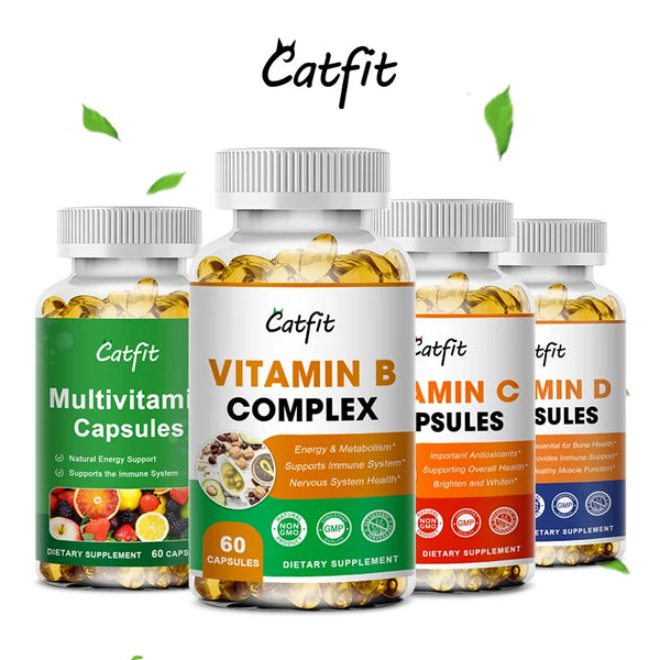 Catfit Multivitamin Capsules Men Vitamin Nutrition Dietary Supplement Immune Digestive Bone Health Skincare Beauty Free Shipping in Pakistan in Pakistan