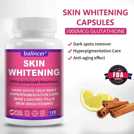 Glutathione 2000 Mg Skin Supplement with Licorice Lemon Fruit Powder To Reduce Skin Pigmentation, Whiten and Brighten in Pakistan