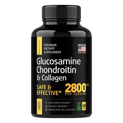Glucosamine Chondroitin MSM - Joint Support Supplement for Men and Women, Triple Strength Vitamin - Relieve Joint Discomfort