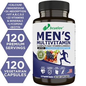 Bcuelov Men's Vitamin and Mineral Supplements - 26 Combinations To Support Overall Immune Health, Vegan in Pakistan
