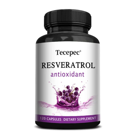 Tecepec RESVERATROL Antioxidant - Supports Healthy Immunity, Brain, Digestion and Cardiovascular Function, Promotes Smooth Skin
