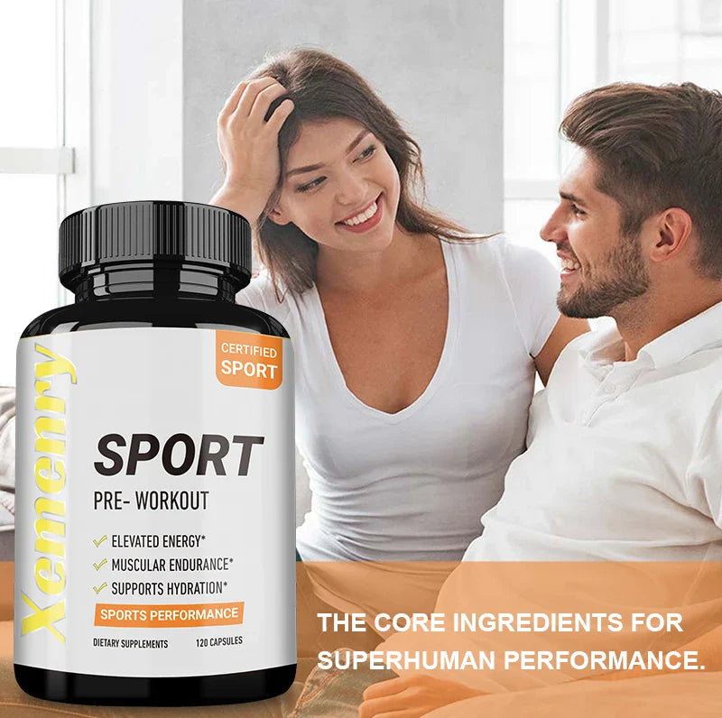 Sport Pre Workout Supplement - Improve Muscle Strength, Boost Energy Levels, Relieve Fatigue, and Maintain Health
