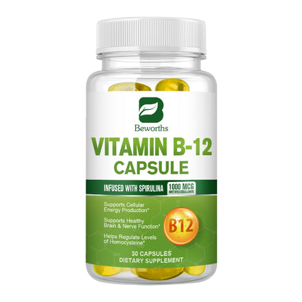 BW Vitamin B-12 Supports Energy Metabolism Supports a Healthy Nervous System Maximum Strength Daily B12 Supplement Health Care