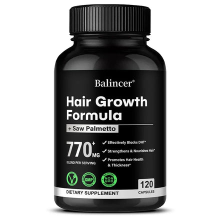 Saw Palmetto Capsules - with Multivitamins, Biotin, Promotes Hair Growth, Hair Loss, Promotes Hair Thickness and Overall Health