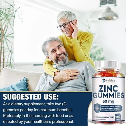 Zinc Gummies - Supports Healthy Skin and Immune System, Boosts Vitality