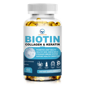 LANHAITUN Keratin, Biotin, Collagen Capsules Multivitamin Supplement For Nails Care,Joint Care,Help Hair Growth Biotin Capsules in Pakistan