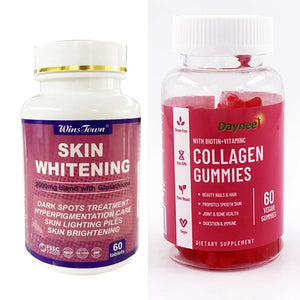 2 Bottles Of Beauty Nails Collagen Supplement Whitening Pills Brightening Hair And Skin Whitening Collagen Tablets in Pakistan