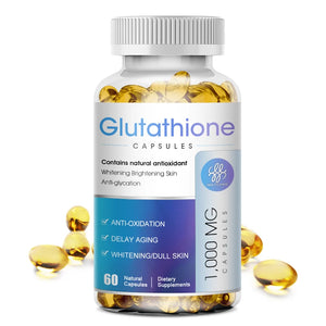 2 Bottles 60pcs Glutathione Supplement - Natural Skin Whitening and Anti-Aging Benefits Reduced L-Glutathione for Men and Women in Pakistan