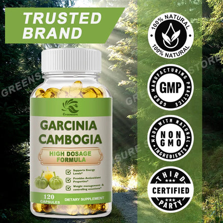 Garcinia Cambogia Capsule for Weight Loss Fat Burner Appetite Suppress Enhance Metabolism Supplement