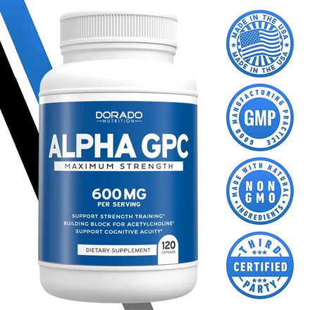 Alpha GPC Choline Brain Supplement for Acetylcholine Advanced Memory Formula, Focus and Brain Support, Non-GMO Capsules in Pakistan