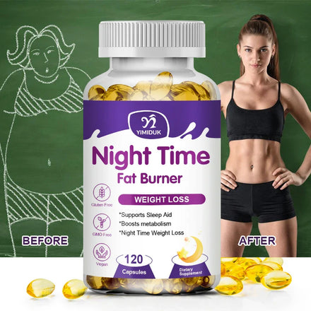 Night Time Slimming Fat Burning Capsule Weight Loss Support Appetite Suppression Powerful Fat Burner Beauty Immune System Health