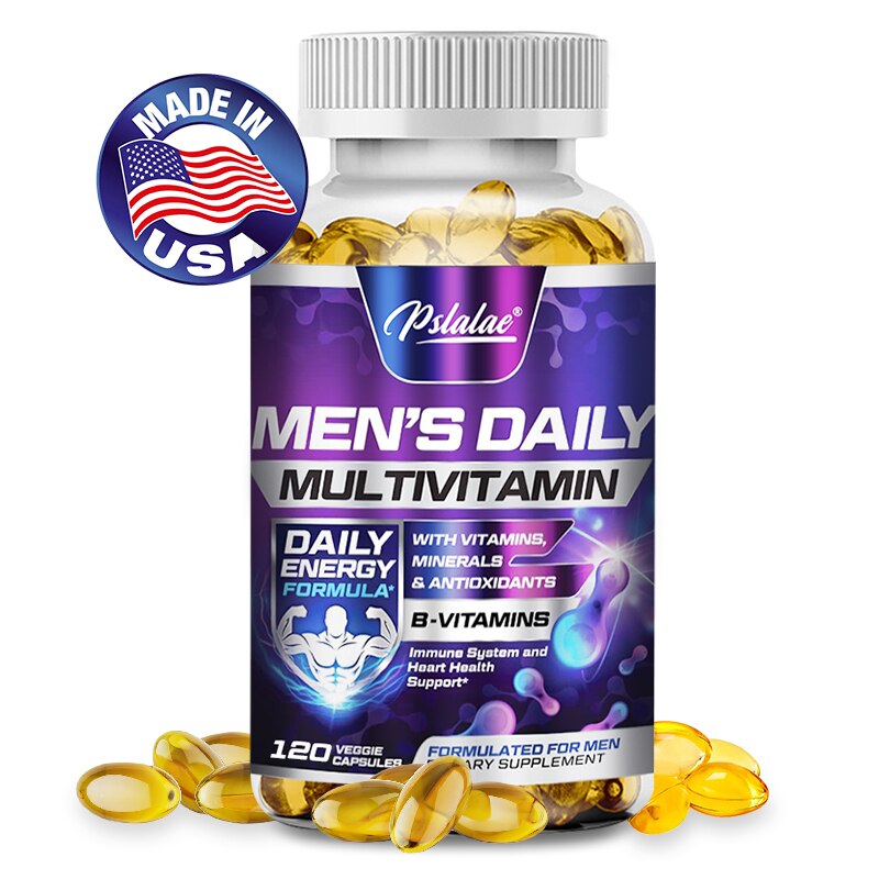 Men's Multivitamin Supplement with Vitamins A, B12, C, D and E for Energy Support and Zinc for Immune Health