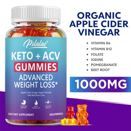 Keto ACV Gummies, Keto for Weight Loss Burners Work Fast, Keto + ACV Appetite Apple Cider Vinegar Supplement (60 Gummies)