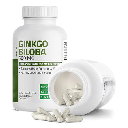 Ginkgo Biloba Extra Capsules Supports Brain Function & Memory Support, Nootropic Brain Supplement Blood Circulation