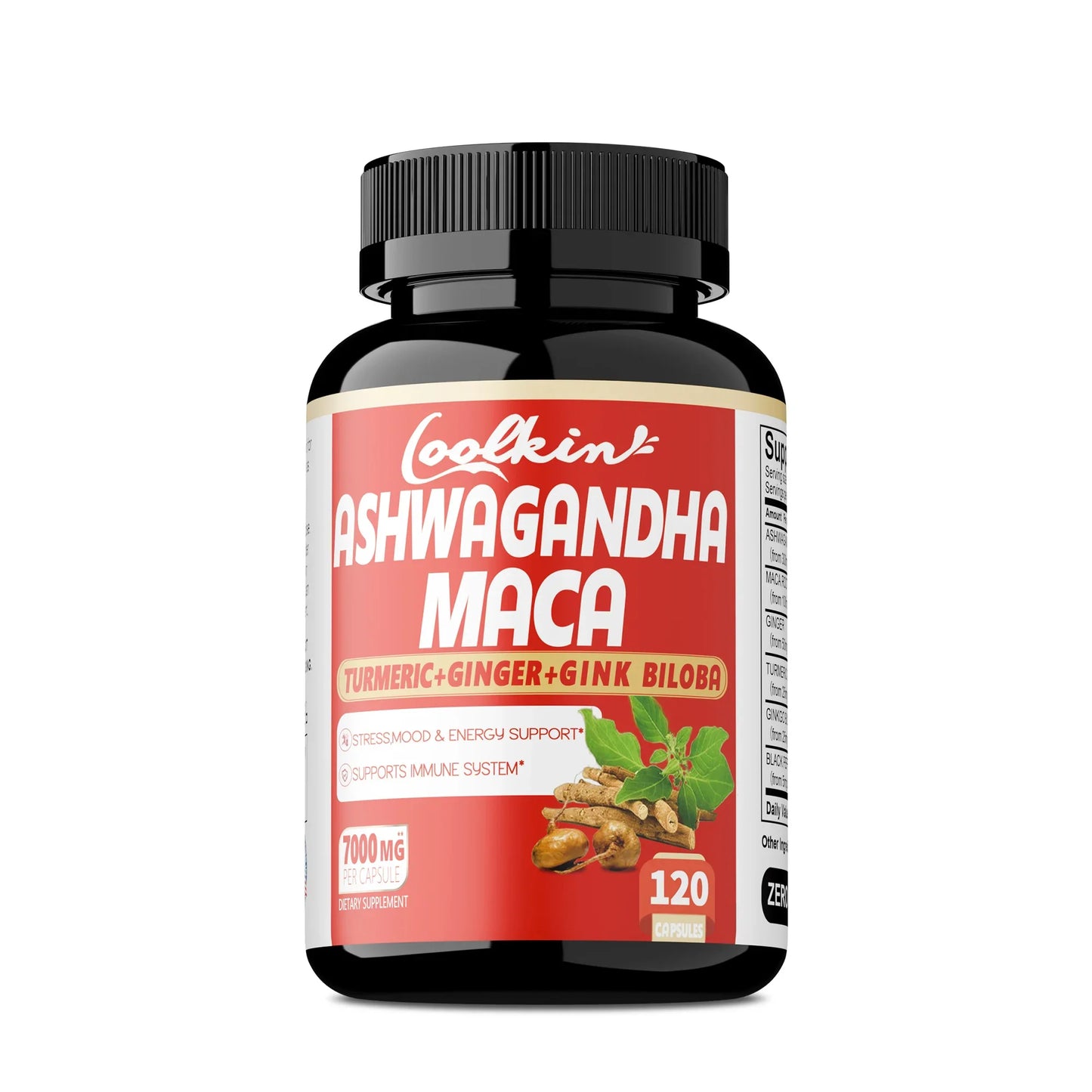 Ashwagandha and Maca Capsules - Improves Muscle, Endurance, Strength and Male Performance, Relieves Stress