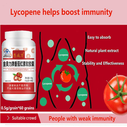 Lycopene Capsules Prostate Treatment Capsule Enlarged Sperm Quality Booster Supplements Anti-aging enhance immunity health care