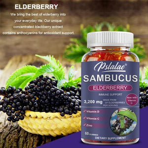 Premium Elderberry Gummy Vitamins 3200 Mg - with Vitamins C, D and Zinc, Dietary Supplement in Pakistan