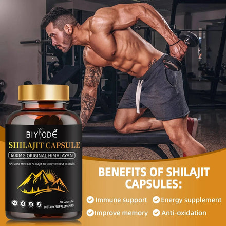 Himalayan Pure Shilajit, 60 capsules, natural humic acid, supplementing trace mineral humic acid energy, immune in Pakistan