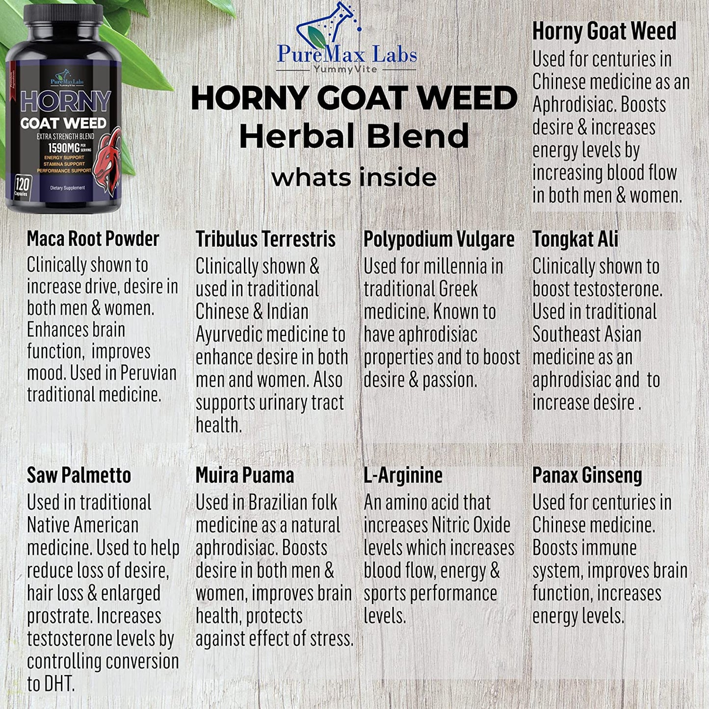 Horny Goat Weed Capsules Support Improves Male Performance Long-lasting Increased Energy Supplement Strength and Muscle Growth