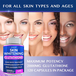 Skin Whitening Antioxidant - Helps with Dark Spots, Pigmentation, Whitening & Brightening, Skin Health - Glutathione Supplement in Pakistan