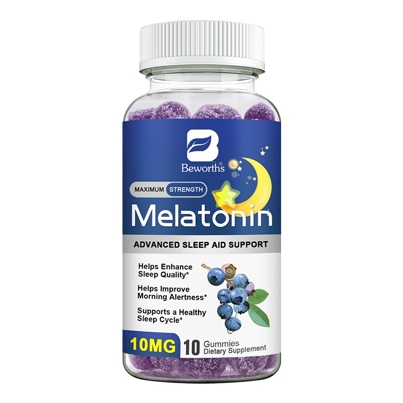 BEWORTHS Melatonin 10mg Gummies Anxiety Stress Relief Help Deep Sleep Save Insomnia Supplements Melatonin Healthy Sleep Tools