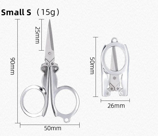 S/M/L Folding Scissors Pocket Travel Small Crafts Sharp Blade Mini Thread Tailor Scissors Utility Knife For Paper Work