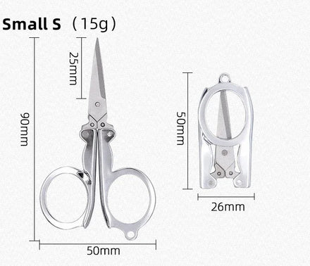 S/M/L Folding Scissors Pocket Travel Small Crafts Sharp Blade Mini Thread Tailor Scissors Utility Knife For Paper Work