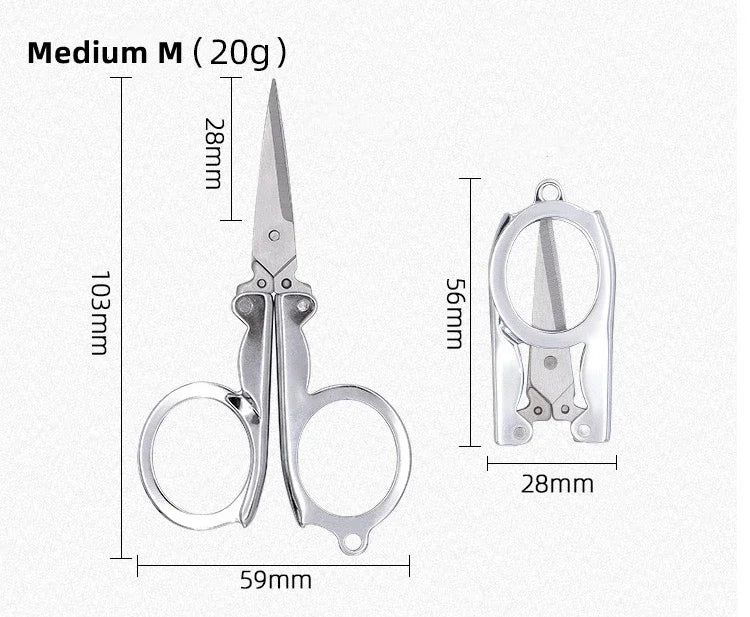 S/M/L Folding Scissors Pocket Travel Small Crafts Sharp Blade Mini Thread Tailor Scissors Utility Knife For Paper Work