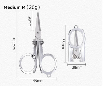 S/M/L Folding Scissors Pocket Travel Small Crafts Sharp Blade Mini Thread Tailor Scissors Utility Knife For Paper Work
