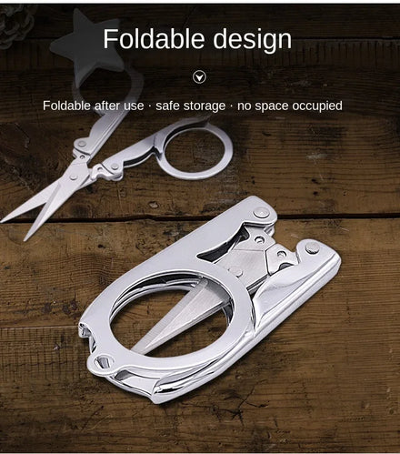 S/M/L Folding Scissors Pocket Travel Small Crafts Sharp Blade Mini Thread Tailor Scissors Utility Knife For Paper Work