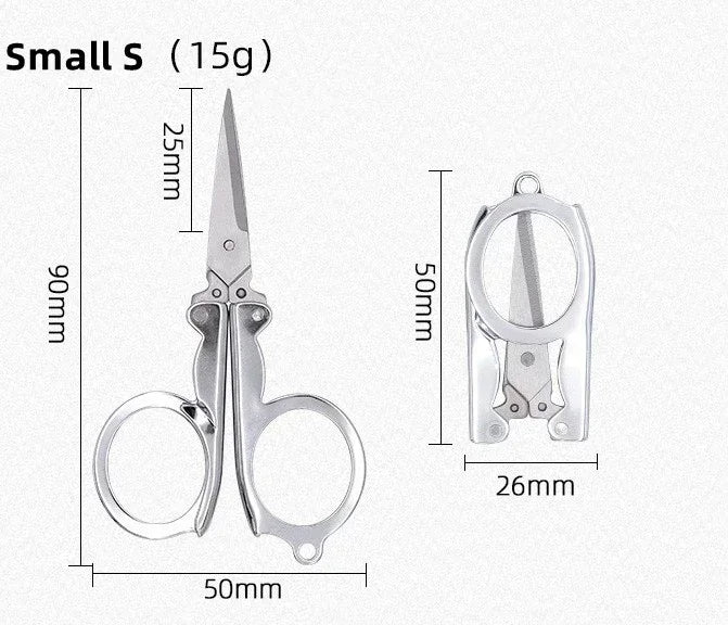 S/M/L Folding Scissors Pocket Travel Small Crafts Sharp Blade Mini Thread Tailor Scissors Utility Knife For Paper Work