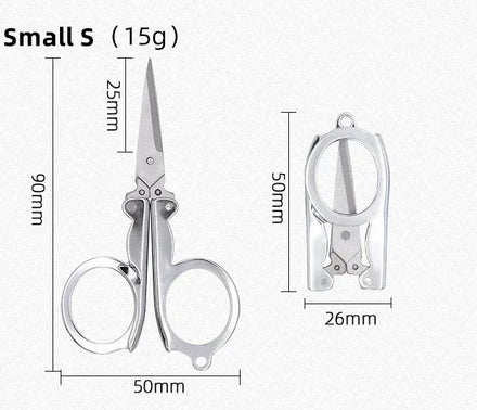 S/M/L Folding Scissors Pocket Travel Small Crafts Sharp Blade Mini Thread Tailor Scissors Utility Knife For Paper Work