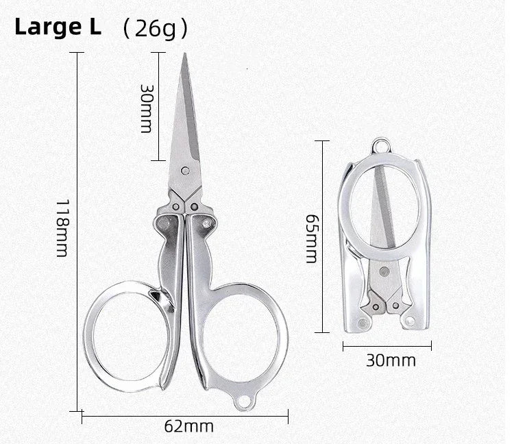 S/M/L Folding Scissors Pocket Travel Small Crafts Sharp Blade Mini Thread Tailor Scissors Utility Knife For Paper Work