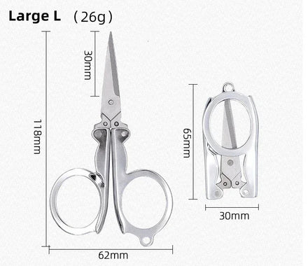 S/M/L Folding Scissors Pocket Travel Small Crafts Sharp Blade Mini Thread Tailor Scissors Utility Knife For Paper Work